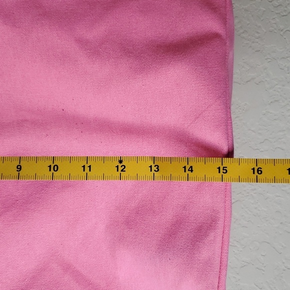 4/$20 pink canvas beach bag with hologram straps - Picture 6 of 10